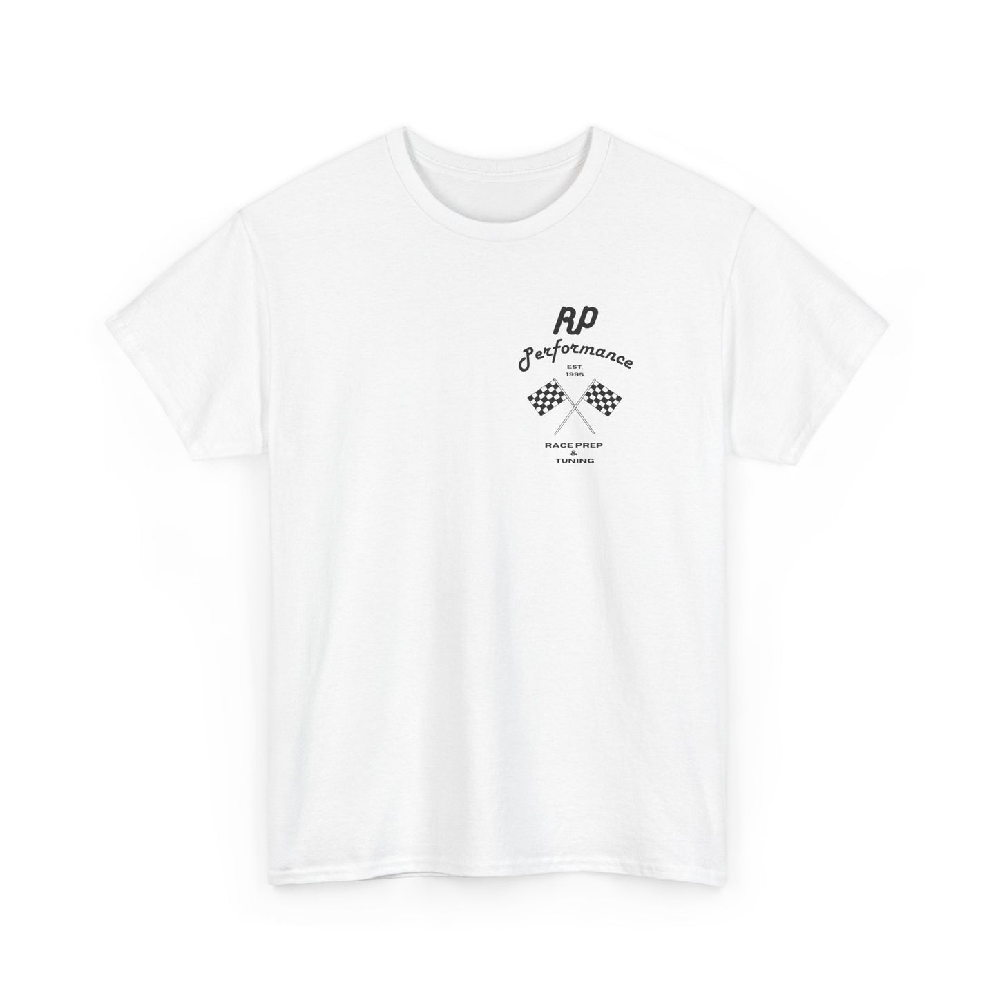 Performance Racing Tee — Vintage Checkered Flag Graphic T-Shirt